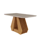 Conjunto de Mesa de Jantar com Tampo de Vidro e 4 Cadeiras - Imagem 4