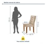 Conjunto de Mesa de Jantar com Tampo de Vidro e 4 Cadeiras - Imagem 8