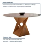 Conjunto de Mesa de Jantar com Tampo de Vidro e 4 Cadeiras - Imagem 2