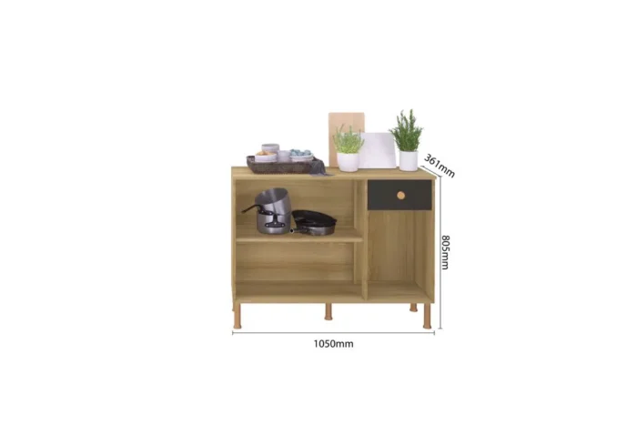Balcão de Cozinha com Tampo 3 Portas 1 Gaveta Turim - Imagem 3