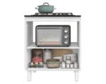 Balcão para Cooktop 4 Bocas 1 Porta Master Nature e Branco - Imagem 3