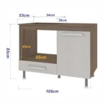Balcão Para Cooktop E Forno 105cm - Imagem 4