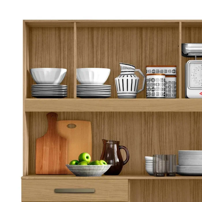 Cozinha Compacta 8 Portas 1 Gaveta Cleo Atacama e Off White - Imagem 5