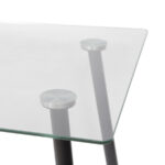 Mesa Taurus Base Metal Preto Tampo Vidro - Or Design - Imagem 3