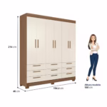 Guarda-Roupa Casal Colombo com 6 Portas - Imagem 3