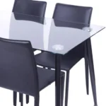 Mesa Taurus Base Metal Preto Tampo Vidro - Or Design - Imagem 4