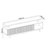 Rack para Tv até 75" Nt1385 Ripado Off White/freijó Notável - Imagem 7