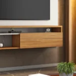 Painel para TV até 60 Polegadas NT 1100 Off White/Freijó Trend - Imagem 5