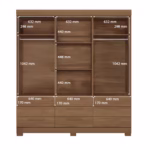 Guarda roupa Cas Star 6 portas 9 gavetas com espelho JATOBA - Imagem 5