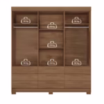 Guarda roupa Cas Star 6 portas 9 gavetas com espelho JATOBA - Imagem 6