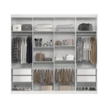 Guarda roupa Master New 8 portas 4 gavetas - Preto - Imagem 2