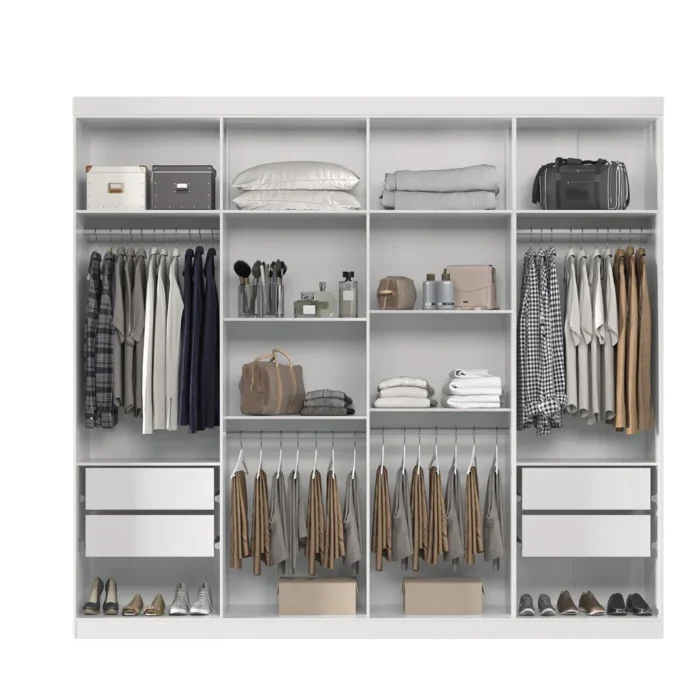 Guarda roupa Master New 8 portas 4 gavetas - Preto - Imagem 2