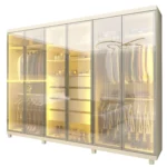 Guarda Roupa Roupeiro Gelius Absolut New 6 portas reflecta 4 gavetas com LED - Imagem 3