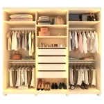 Guarda Roupa Roupeiro Gelius Absolut New 6 portas reflecta 4 gavetas com LED - Imagem 5