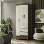 Guarda roupa Fit 3 portas 2 gavetas JEQUITIBA - Imagem 2
