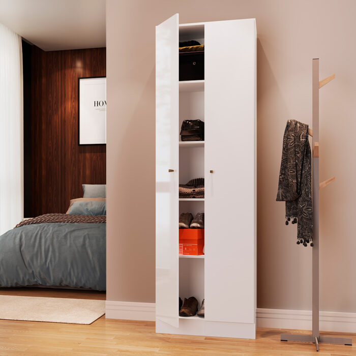 Armário Multiuso 2 Portas Kiev Branco - Imagem 2
