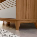 Estante Home para TV até 70 Polegadas com pés Madeira Maciça NT 1300 Freijó - Imagem 6