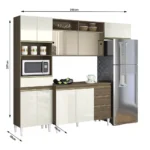 Cozinha Compacta 7 Portas 1 Gaveta Clara - Imagem 4