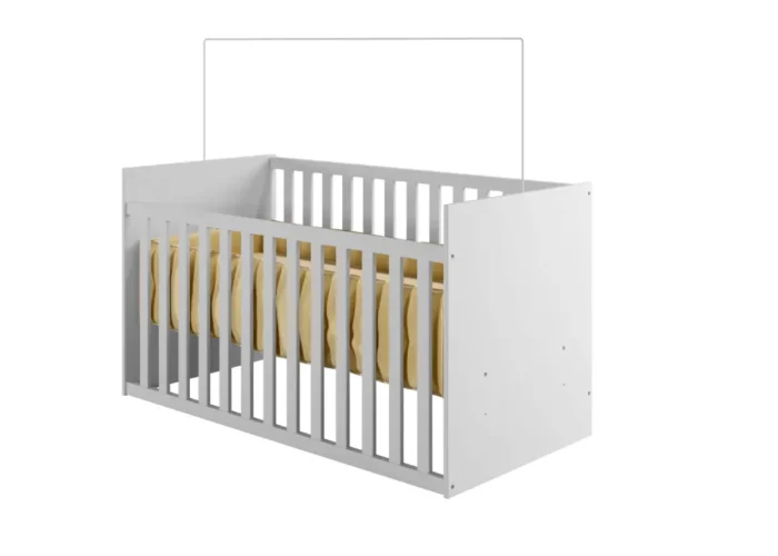 Mini Berço Multifuncional com Colchão Infantil Rubi Branco - Imagem 3
