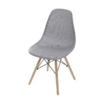 Cadeira Eames Colmeia com Pés Palito Cinza - Imagem 3