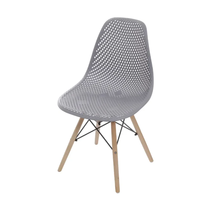 Cadeira Eames Colmeia com Pés Palito Cinza - Imagem 3