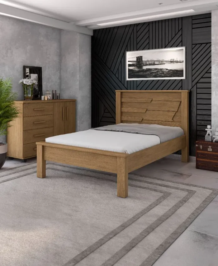 Cama Casal Barcelona Amêndoa - Imagem 2