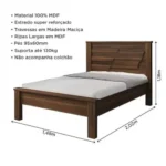 Cama Casal Barcelona Café - Imagem 2