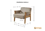 Poltrona Vanilla Veludo Bege - Imagem 3