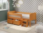 Cama Solteiro Barcelona Branco e Rosa - Imagem 2