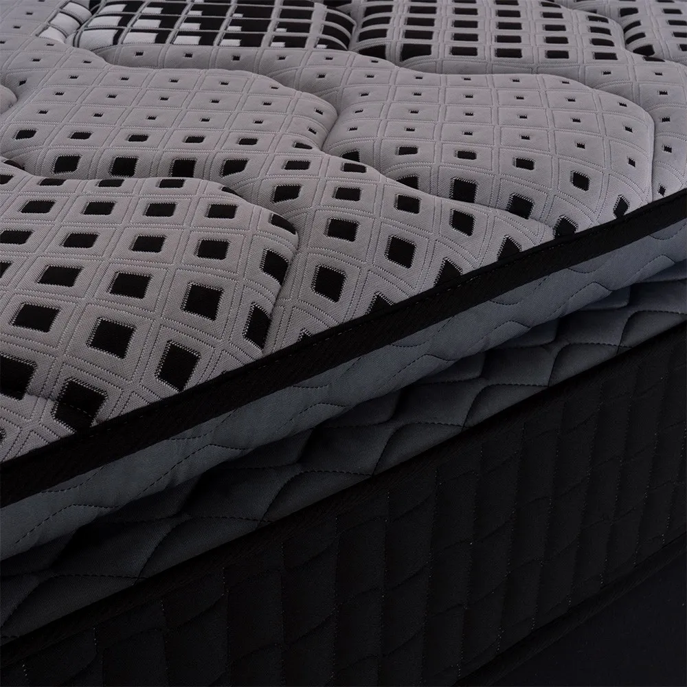 Colchão Queen High Comfort Pillow Preto Malha - Imagem 3