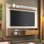 Painel para TV até 60 Polegadas NT 1100 Off White/Freijó Trend - Imagem 6