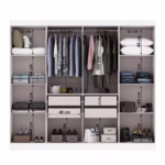 Guarda roupa Master New 8 portas 4 gavetas - Branco - Imagem 3