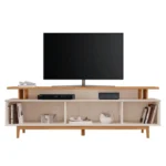 Rack para Tv até 75" Nt1385 Ripado Off White/freijó Notável - Imagem 3