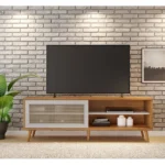 Rack para TV até 60 Polegadas 1 Porta Rattan Palhinha NT 1175 - Imagem 5