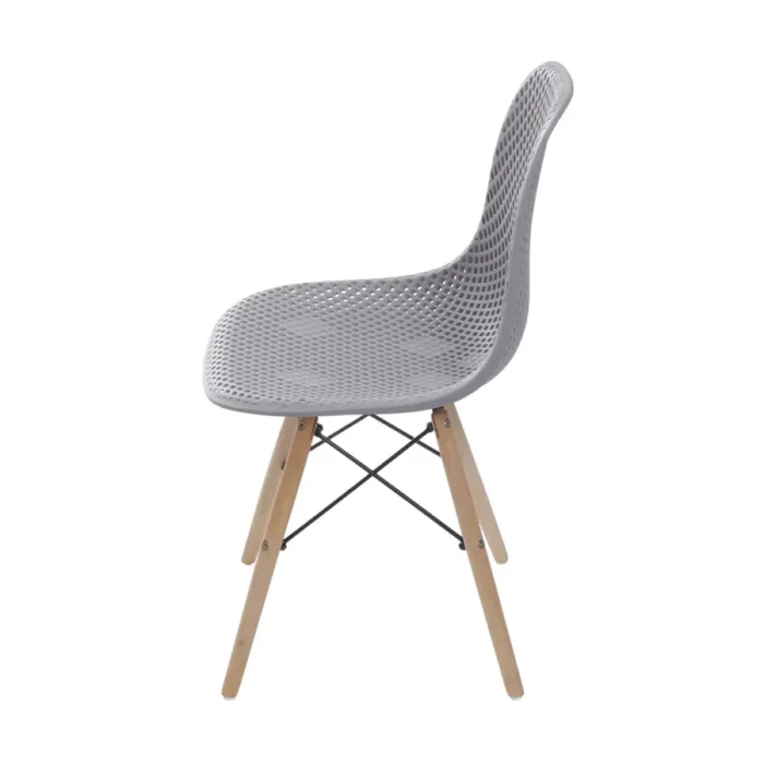 Cadeira Eames Colmeia com Pés Palito Cinza - Imagem 4
