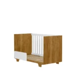 Berço Mini cama Life Branco e Amadeirado - Imagem 3