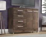 Cômoda 4 Gavetas 2 Portas Gisele Chocolate - Imagem 4