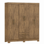 Guarda-Roupa Casal 6 Portas 2 Gavetas Escócia Ipê