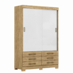 Guarda-Roupa Solteiro Flex 2 Porta 6 Gavetas