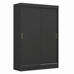 Guarda-Roupa Solteiro Flex 2 Portas 2 Gavetas - Preto