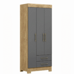 Guarda-Roupa Solteiro 3 Portas 2 Gavetas