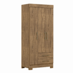 Guarda-Roupa Solteiro 3 Portas 2 Gavetas - Ipê