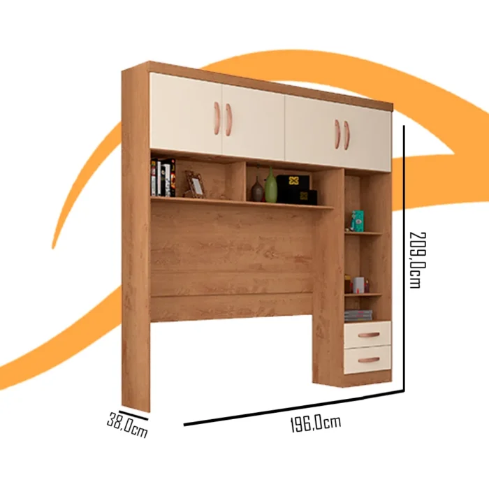 Guarda Roupa Modulado Cama Casal Paraná Atualle - Imagem 2