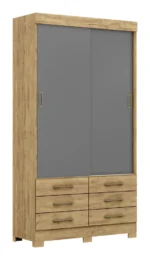 Guarda-Roupa Solteiro Flex 2 Porta 6 Gavetas - Imagem 5