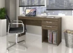 Mesa de Escritório 2 Gavetas Nogal - Imagem 3