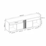 Rack para Tv até 70 Polegadas 2 Portas NT 1290 Freijó - Imagem 5
