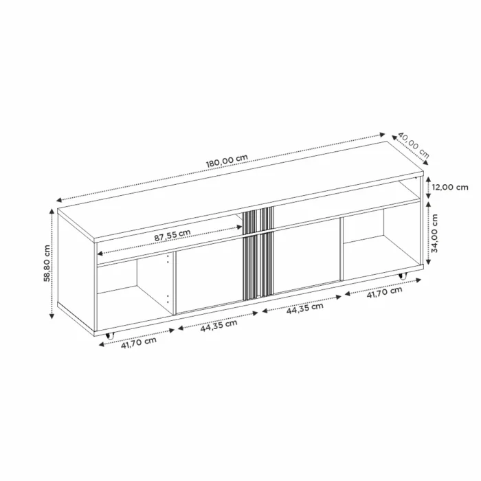 Rack para Tv até 70 Polegadas 2 Portas NT 1290 Freijó - Imagem 5