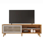 Rack para TV até 60 Polegadas 1 Porta Rattan Palhinha NT 1175