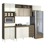Cozinha Compacta 7 Portas 1 Gaveta Clara