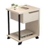 Mesa de Cabeceira 1 Gaveta com Pés de Madeira 1010 JB Pérola